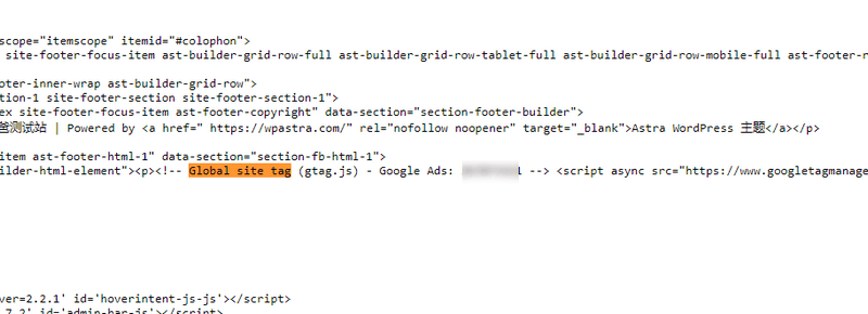 astra添加统计代码