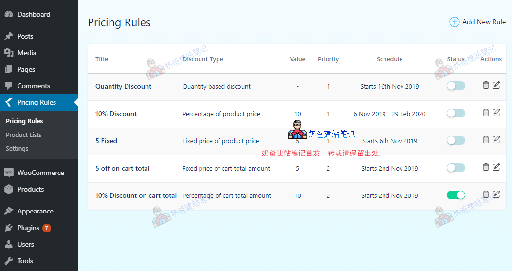 WooCommerce动态定价插件 