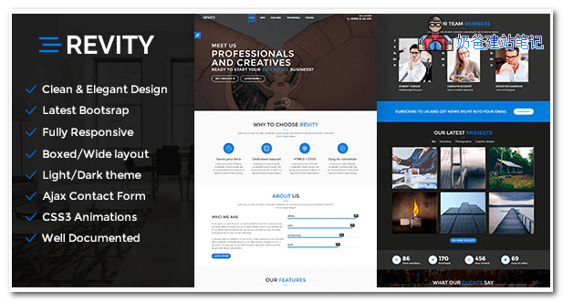 Revity-OnePage Parallax主题