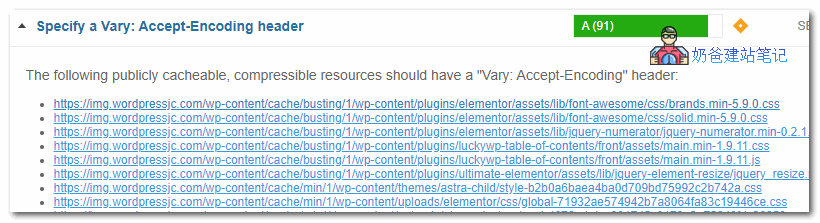 Specify a Vary: Accept-Encoding Header