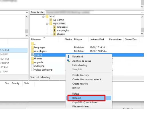 WordPress插件FTP目录