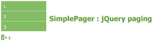 SimplePager - jQuery paging plugin SimplePager - jQuery paging plugin with example